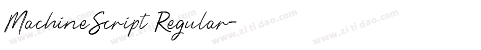 MachineScript Regular字体转换